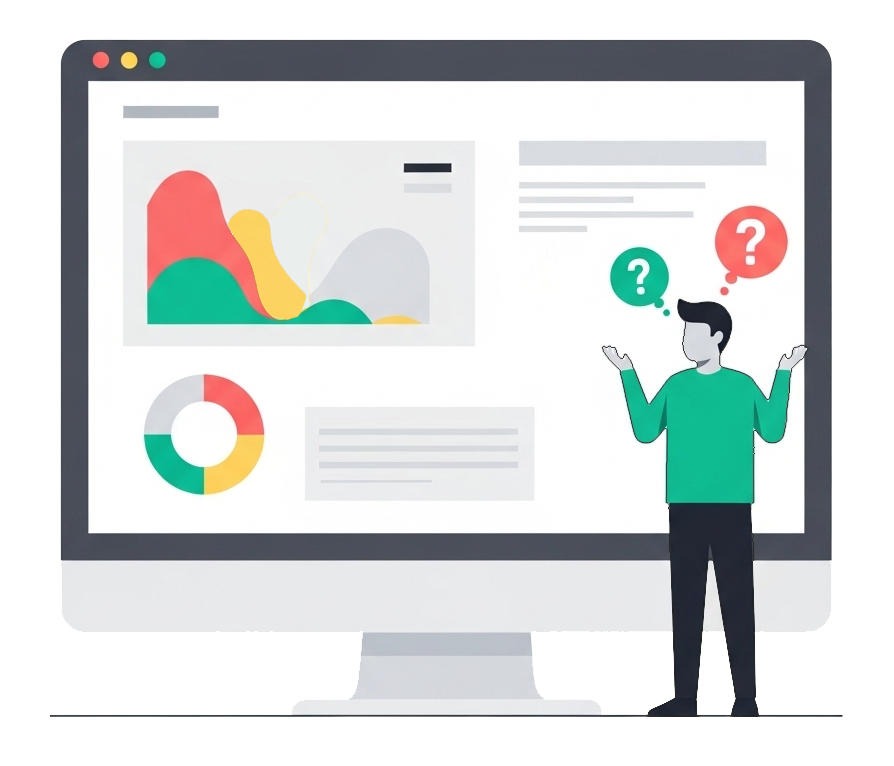 Analytics heatmap illustration