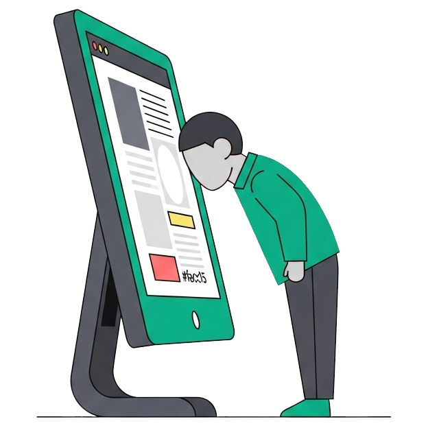 Too close to see it illustration